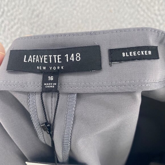 Lafayette 148 New York Pants Womens 16 Bleecker Gray Tapered Office Career NWT - Picture 5 of 12